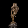 Chief bronze sculpture abstract bronze male thinker art garden decoration